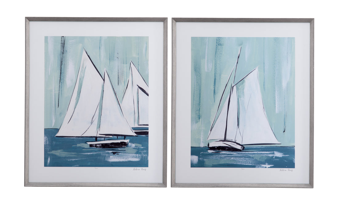 Sailing Winds Framed Print Set of 2