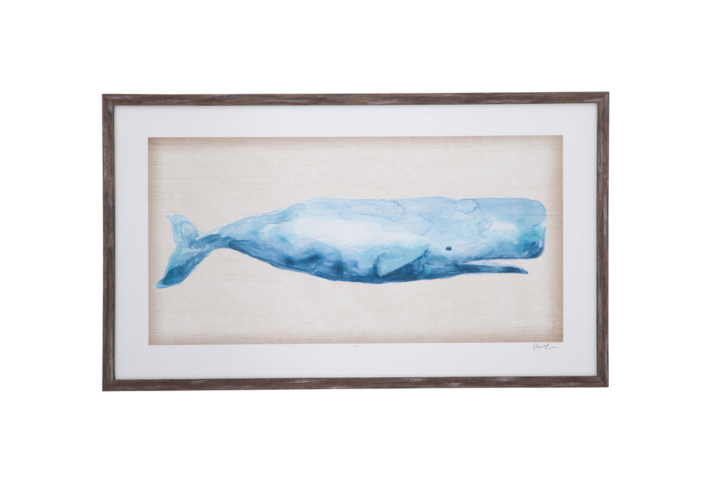 Rustic Whale I Framed Print