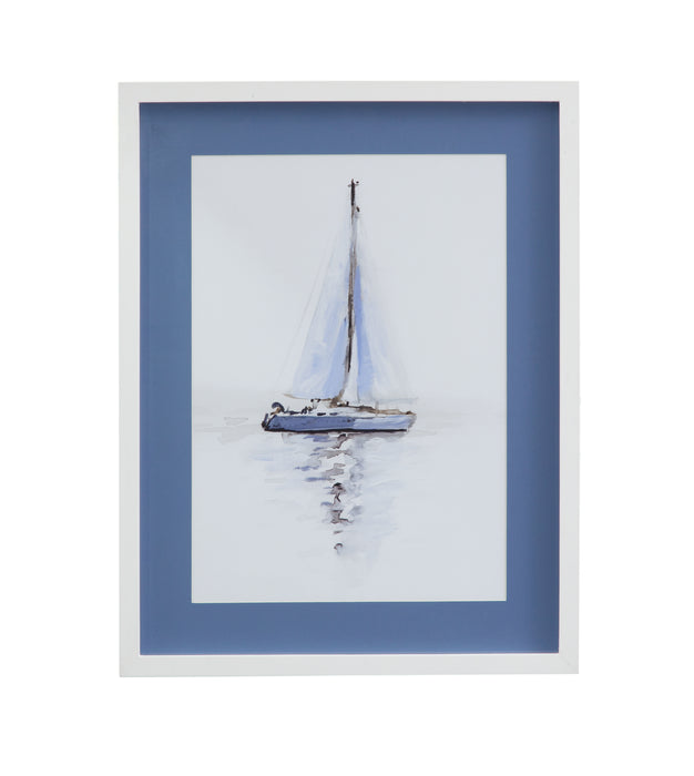 Mirrored Sailboat I Framed Print