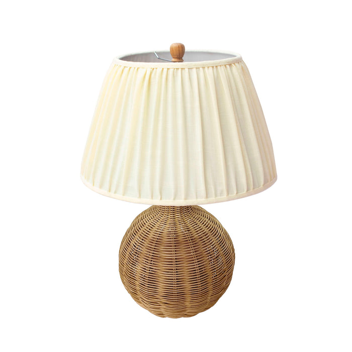 Pallora Cream & Natural Rattan Table Lamp