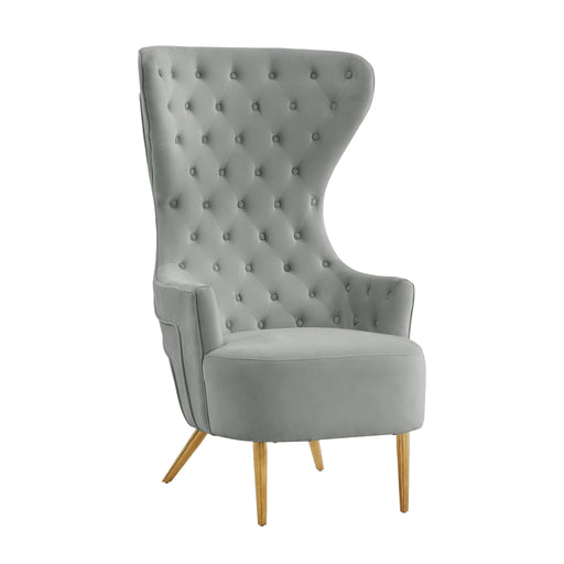 Jezebel - Velvet Wingback Chair - DecorGalore4U