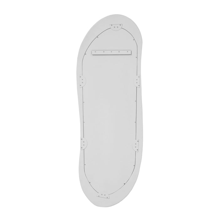 Orpheus - 20" x 59" Ribbed Floor Mirror - Faux Stone - DecorGalore4U
