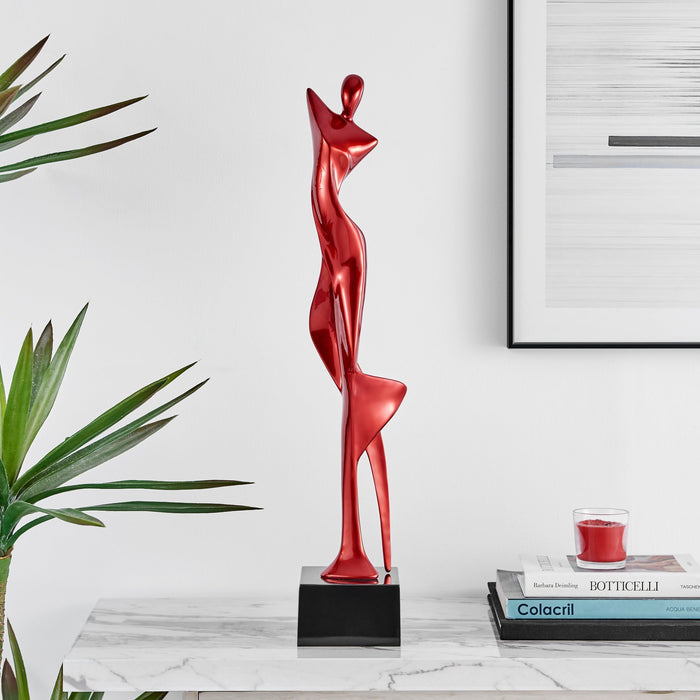 Allegra  29-Inch Sculpture - Metallic Red