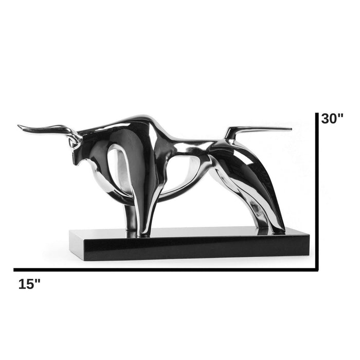 Duke Bull Sculpture // Chrome