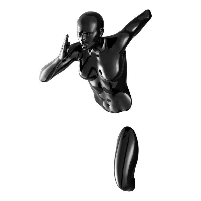 Black Wall Runner 13" Woman Sculpture