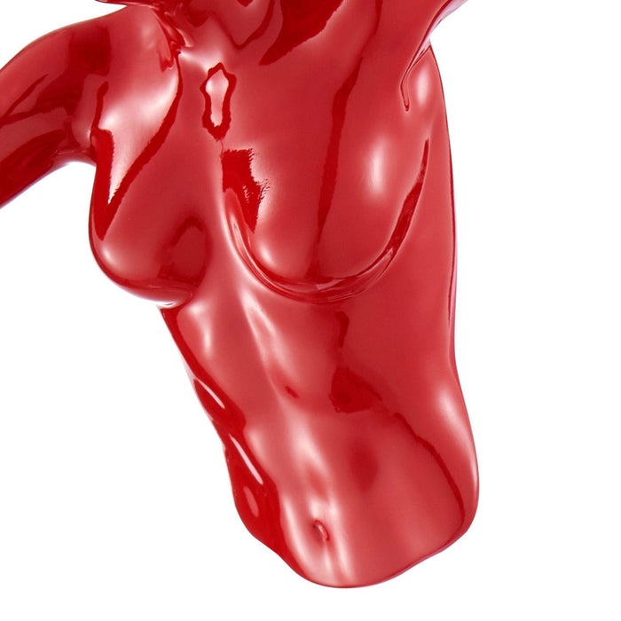 Red Wall Runner 13" Woman Sculpture