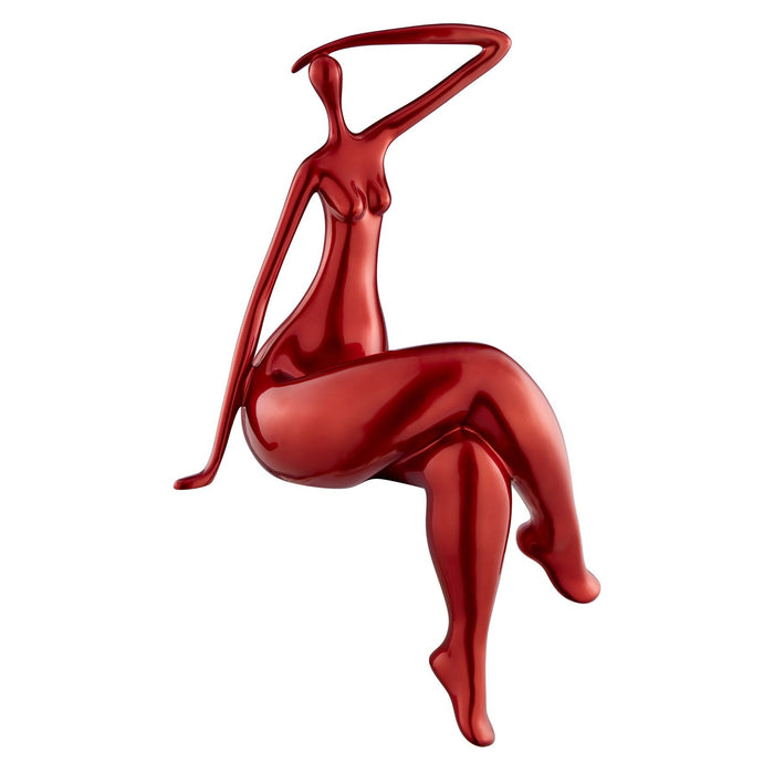 Isabella Sculpture //  Large Metallic Red