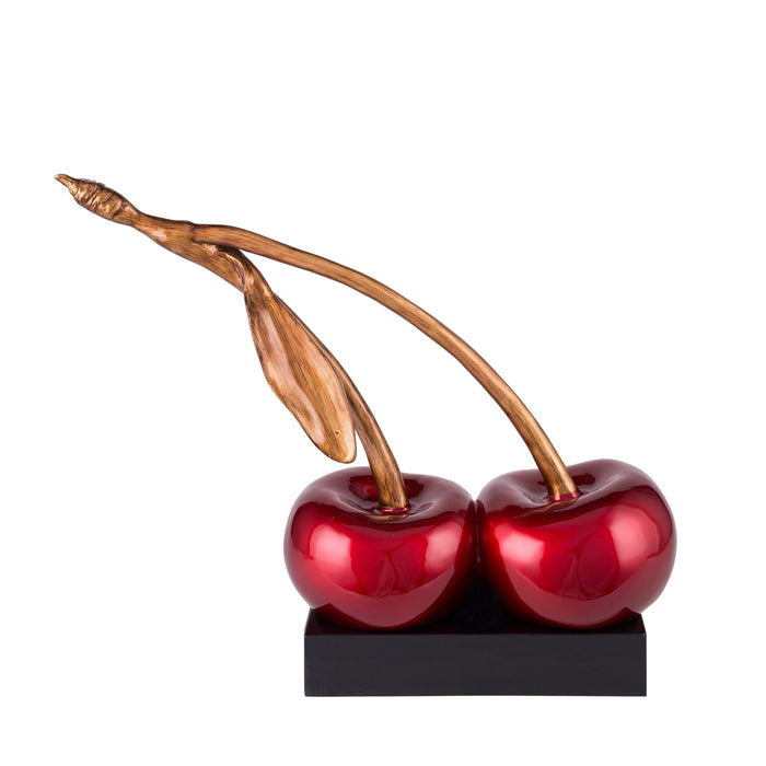 Ripe Double Cherry Sculpture // Medium Red