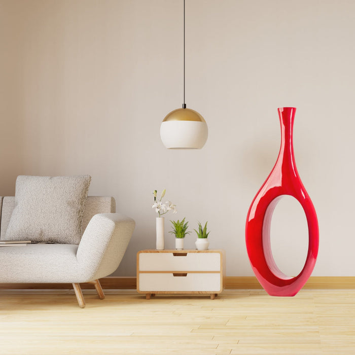 Trombone Vase // Large Red