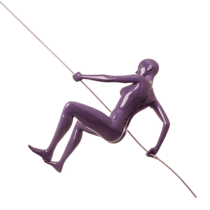 Violet Wall Sculpture Climbing 8" Woman