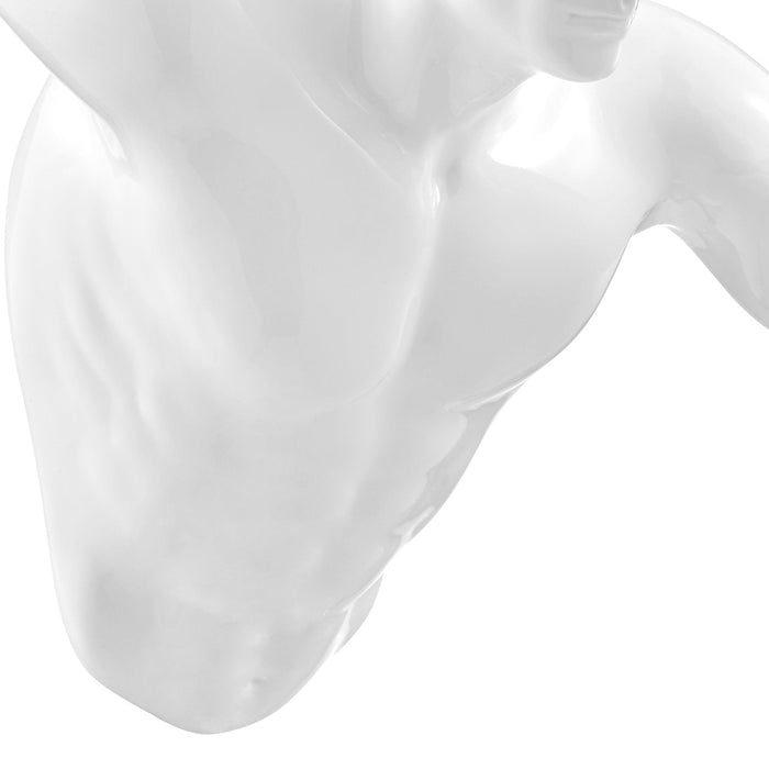 White Wall Runner 20" Man Sculpture