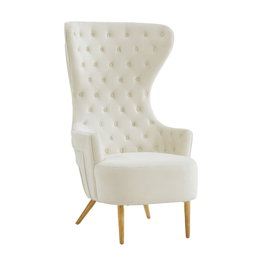 Jezebel - Velvet Wingback Chair - DecorGalore4U