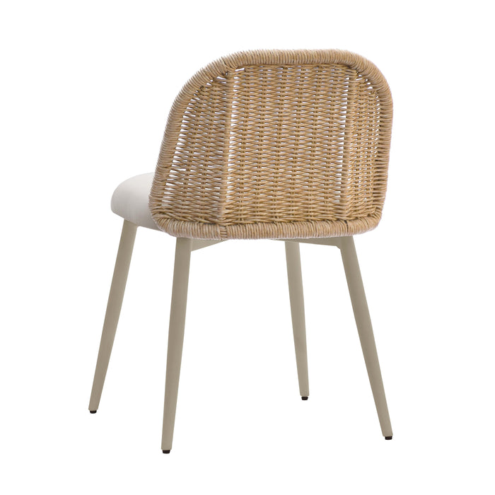 Alexa Cream Performance Fabric Outdoor Dining Chair