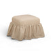 Gertrude - Performance Linen Skirted Ottoman - Yellow - DecorGalore4U