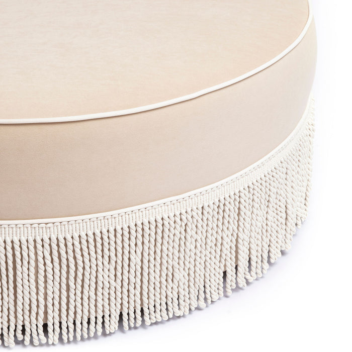 Tassy - Tasseled Round Ottoman