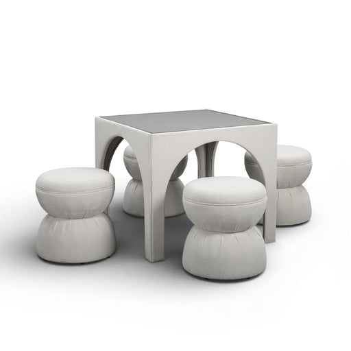 Tomlin - Game Table And Ottoman Set - DecorGalore4U