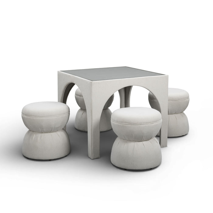 Tomlin - Game Table And Ottoman Set - DecorGalore4U