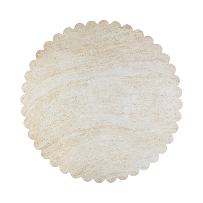 Blossom Washed Travertine Finish Indoor / Outdoor 54" Round Dining Table