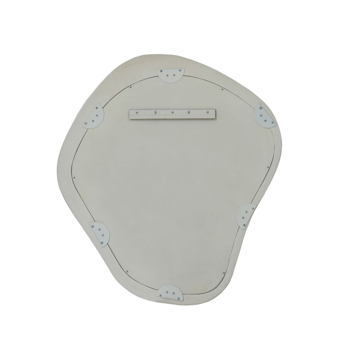 Orpheus - 35" x 31" Ribbed Wall Mirror - Faux Stone - DecorGalore4U