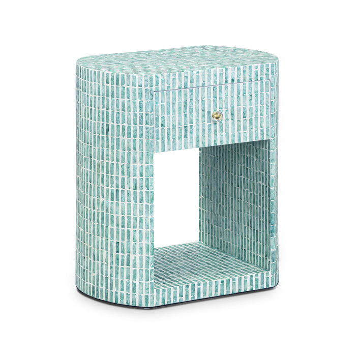 Prim - Capiz Shell Nightstand - Blue