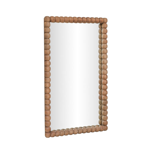 Cheyanne - 29" x 44" Carved Solid Wood Rectangular Wall Mirror - Natural - DecorGalore4U