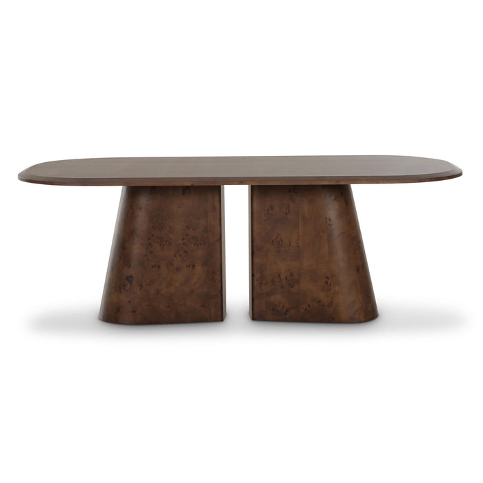Gladyss - 87" Oval Dining Table - Brown