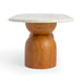 Cynthia - 87" Indoor / Outdoor Long Dining Table - Brown / Travertine - DecorGalore4U
