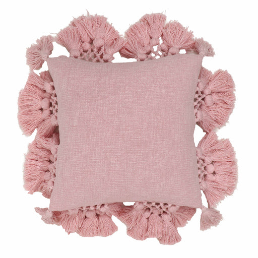 Stone Washed - Cotton Tasseled Pillow - DecorGalore4U
