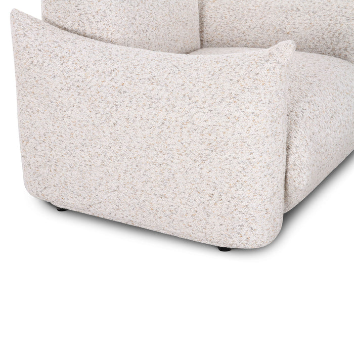 Saint Tropez - Nubby Fabric Armchair - Sand - DecorGalore4U