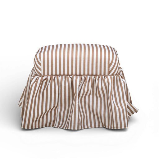 Gertrude - Striped Linen Ottoman - DecorGalore4U