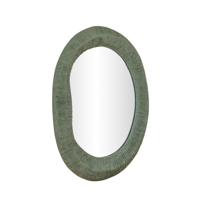 Orpheus - 22" x 28" Ribbed Fiberglass Thick Wall Mirror - Forest Green - DecorGalore4U