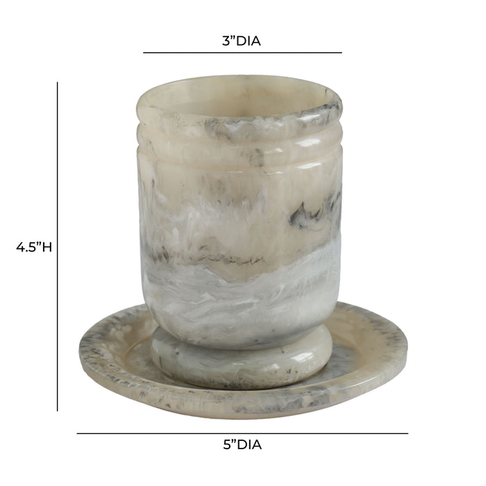 Channeled - Swirl Resin Kiddush Cup