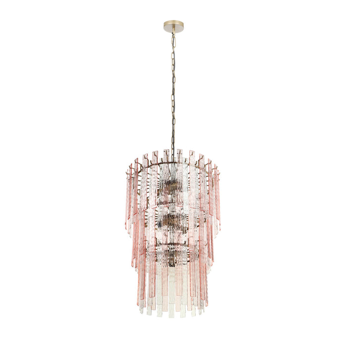 Hampshire Pink Acrylic 3-Tier Chandelier - DecorGalore4U