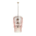 Hampshire Pink Acrylic 3-Tier Chandelier - DecorGalore4U