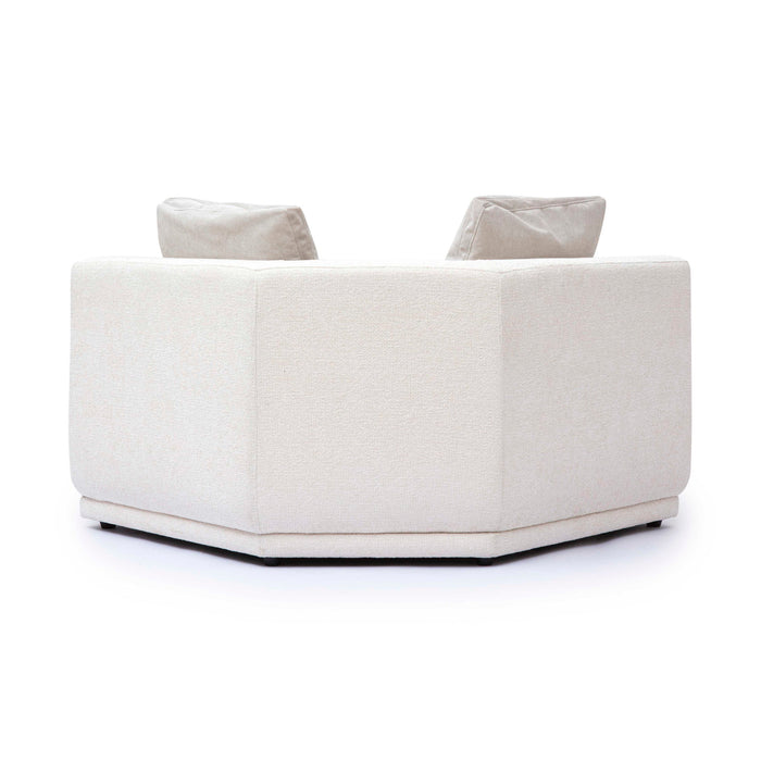 Perry - Modular Wedge Corner Chair - Cream