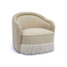 Pamela - Chenille Tassel Lounge Chair - Tan - DecorGalore4U