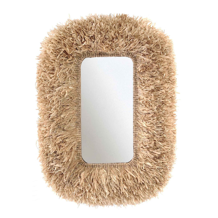 Palm - Sisal Rectangular Wall Mirror - Natural