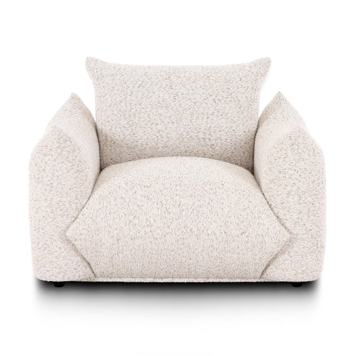 Saint Tropez - Nubby Fabric Armchair - Sand - DecorGalore4U