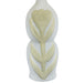 Edith - Curved Papier Mache Flower Pleated Table Lamp - Cream - DecorGalore4U