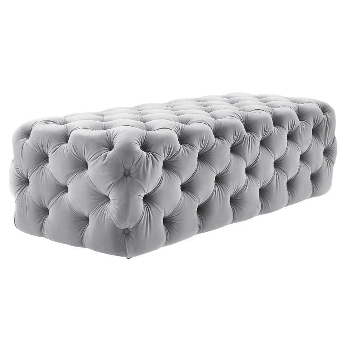 Kaylee - Velvet Ottoman - DecorGalore4U