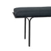 Bryn Black Linen Bench - DecorGalore4U