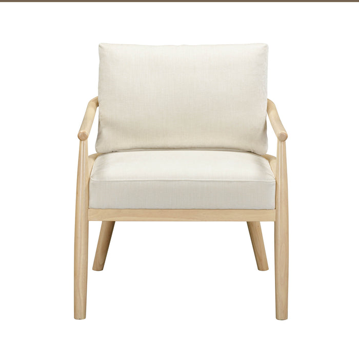 Dixie - Chenille Velvet Accent Chair - Cream