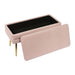Ziva - Velvet Storage Bench - DecorGalore4U