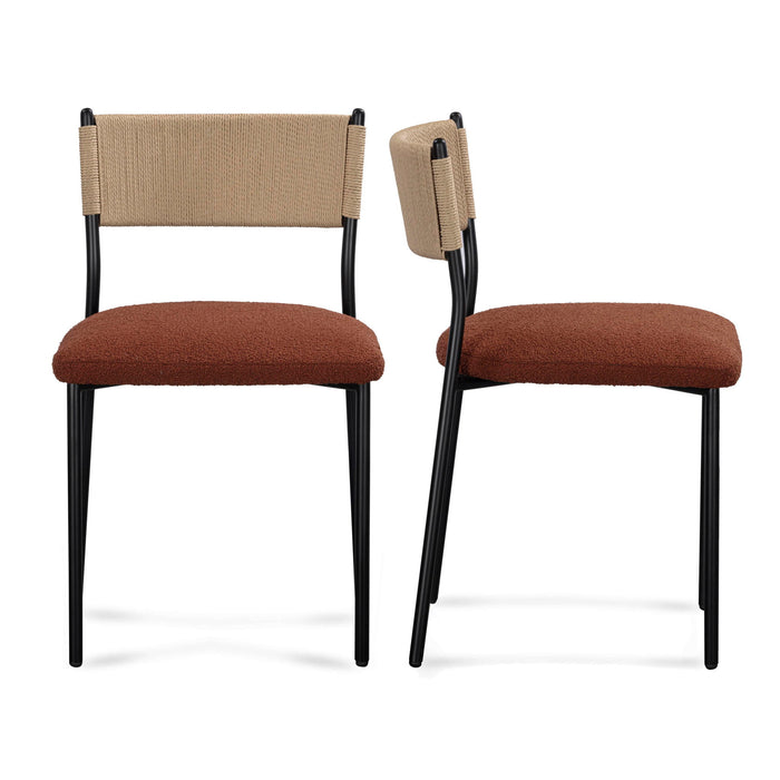 Celine - Boucle Dining Chair (Set of 2) - DecorGalore4U