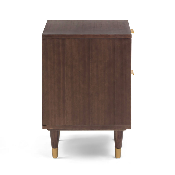 Sierra - 2-Drawer Nightstand - Dark Chocolate Brown