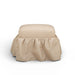 Gertrude - Performance Linen Skirted Ottoman - Yellow - DecorGalore4U
