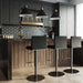 Amalfi - Black Steel Barstool - Black - DecorGalore4U