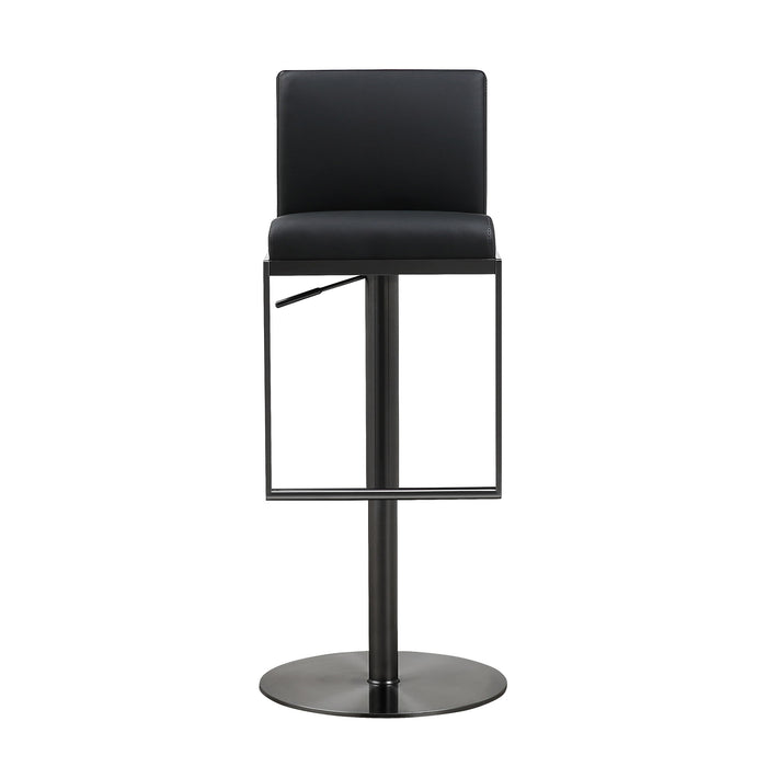Amalfi - Black Steel Barstool - Black - DecorGalore4U