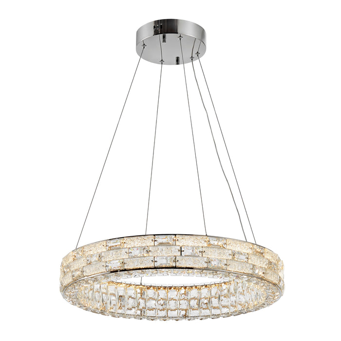 1 Ring Crystal Chandelier // Chrome
