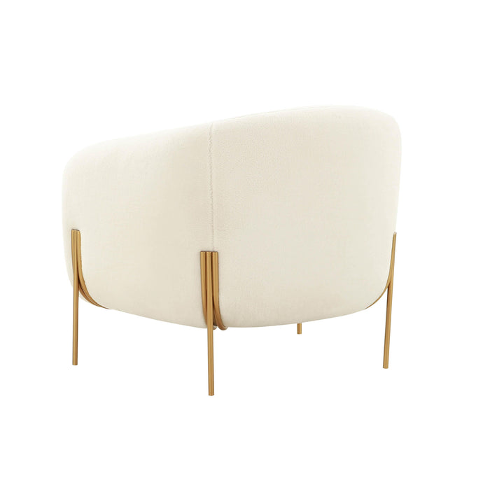 Kandra Cream Shearling Accent Chair